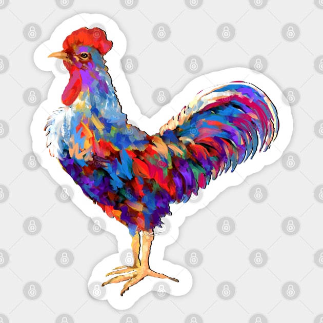 Rooster Sticker by mailsoncello